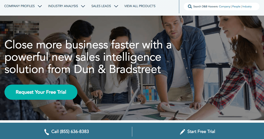 Dun-and-Bradstreet-homepage
